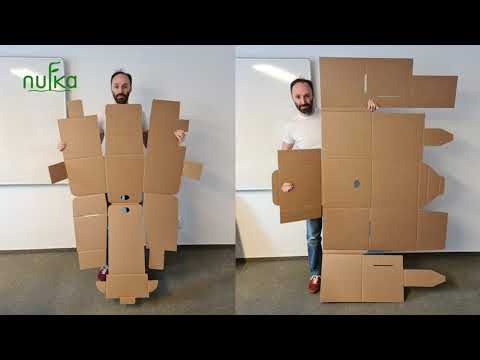 První papírová židlička a stolek pro sezení batolat - nufka