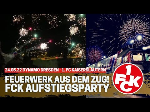 1. FC Kaiserslautern: Pyro aus dem Sonderzug! | Aufstieg 2022 nach Relegation gegen Dynamo Dresden