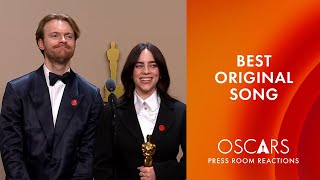 Billie Eilish and Finneas O'Connell | Best Original Song | Oscars 2024 Press Room Speech