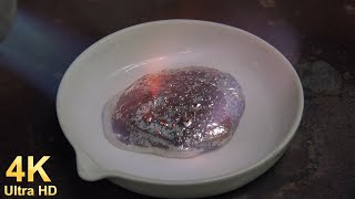 Burning potassium (Reactions only)