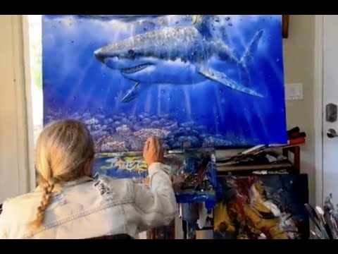Robert Lyn Nelson Art Walk Live Painting Demo