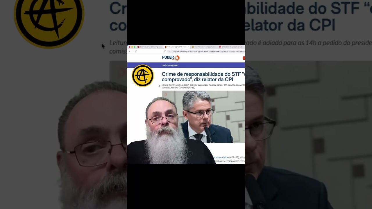 CPI do CRIME ORGANIZADO INDICIA MORAES, TOFFOLI, MENDES e PAULO GONET: LINDO... mas e ALCOLUMBRE?