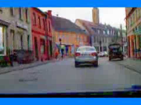 Autofahrt auf der B96 zwischen Gramzow und Fürstenberg