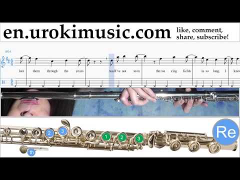 Flute lessons Ed Sheeran - Castle On The Hill Sheet Music Tutorial Part#2 um-a-fn352