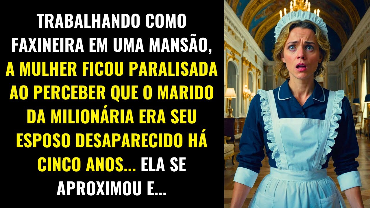 TRABALHANDO COMO FAXINEIRA EM UMA MANSÃO, A MULHER FICOU PARALISADA AO PERCEBER QUE O MARIDO DA...