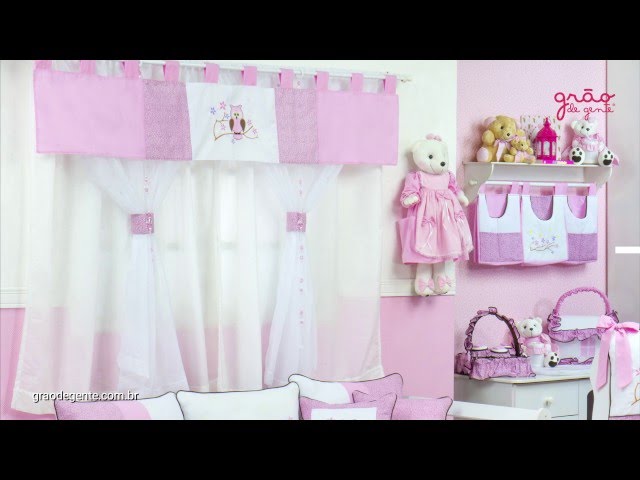 Cortina Corujinha Rosa | Ref: 52002