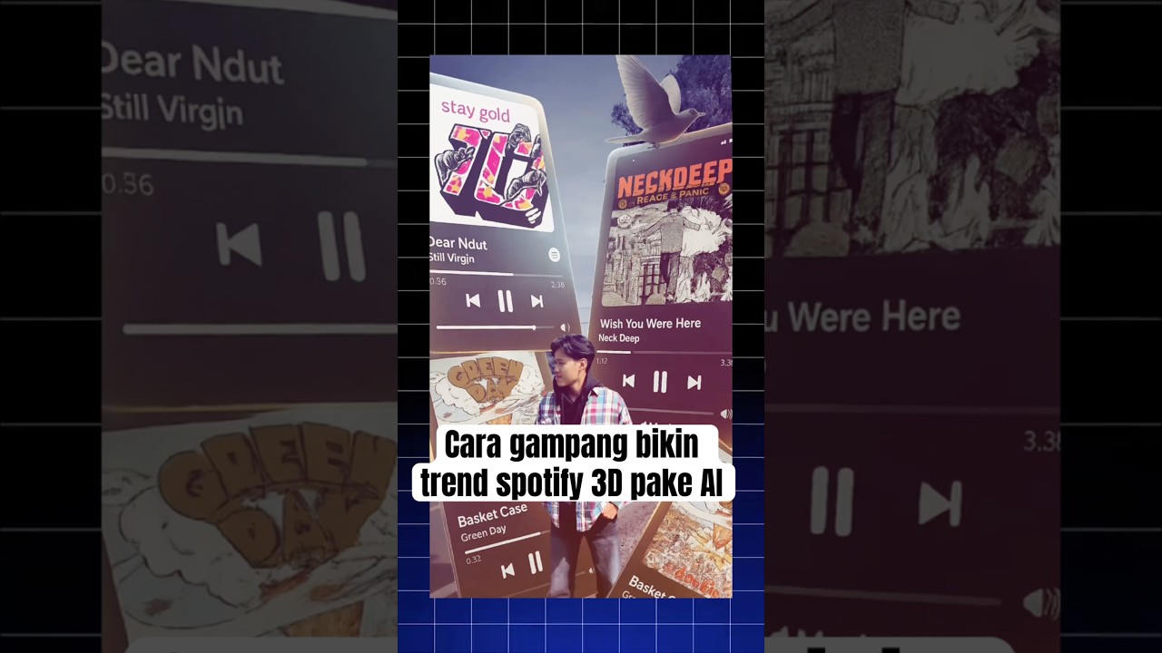 Cara gampang bikin trend edit spotify 3D pake AI gratis
