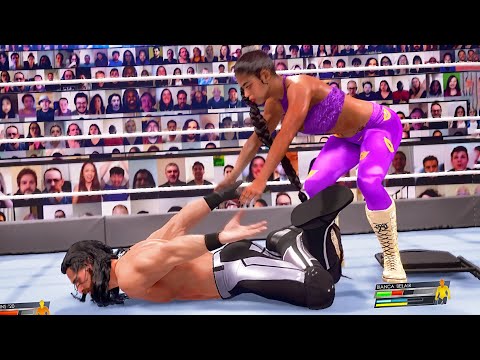 WWE 2k22: Bianca Belair vs Seth Rollins 1, intergender wrestling