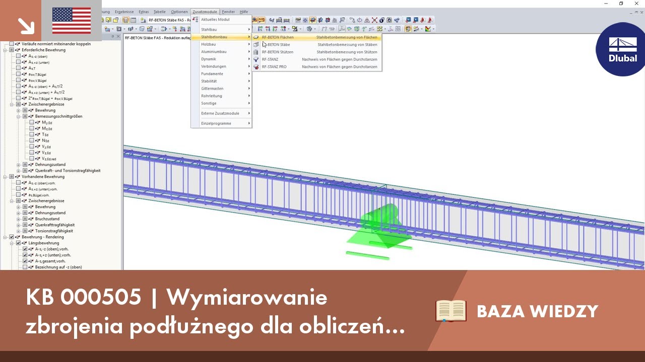 KB 000505 | Wymiarowanie zbrojenia podłużnego dla obliczeń w stanie granicznym użytkowalności 1