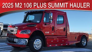A preview image of the linked video showcasing 2025 Freightliner M2 106 Plus Summit Hauler