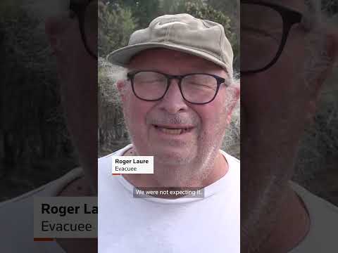 Video Thumbnail: Residents survey damage as wildfire burns near Paris