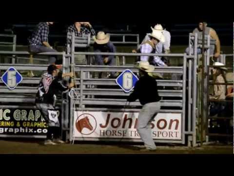 Eric getting stomped on-Bull Ride Mania