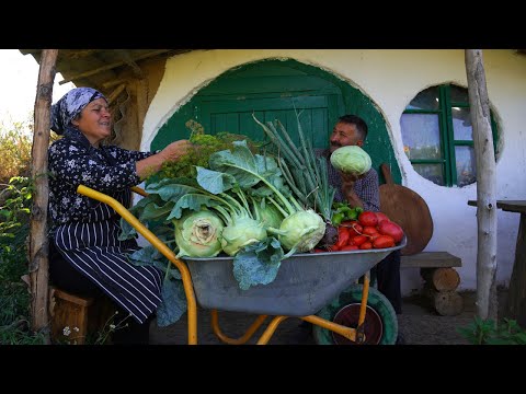 Making Vegetable Salad for the Winter from Our Garden