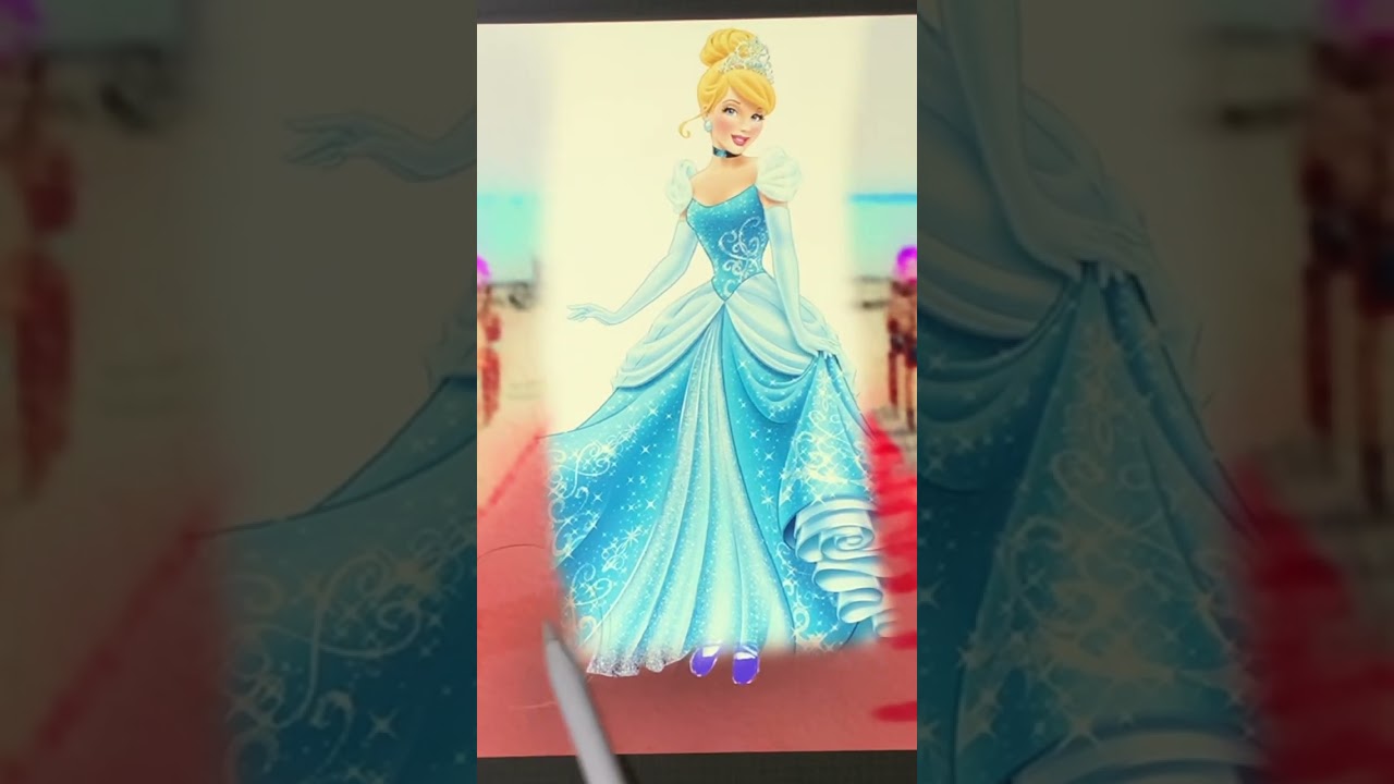 Glow up Cinderella #shorts #disneyart #disney #glowup #transformation #arttiktok #procreate #art