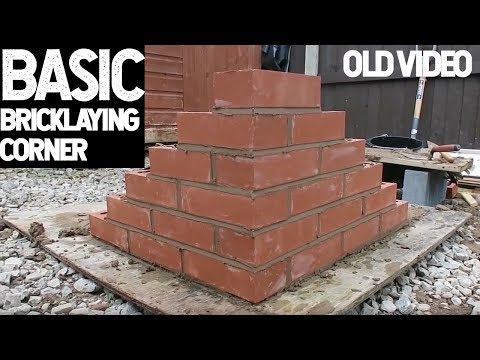 Basic bricklaying brick corner