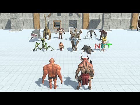 HILL GIANT WITH MINOTAUR VS BOSS - Animal Revolt battle Simulator