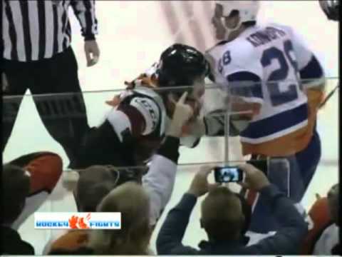 Konopka vs Carcillo fight - NHL MSG+ Feed