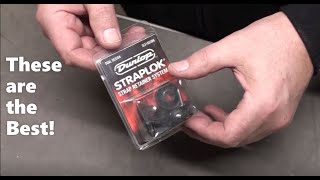 Video thumbnail for The Best Guitar Straplocks...in my Opinion!  Dunlop Straplok Strap Retainers with Dual Design. by Manotick StringWorks