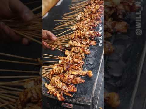 Sate Kulit Ayam - Indonesian Street Food