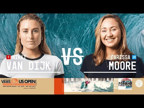 Nikki Van Dijk vs. Carissa Moore - Quarterfinals, Heat 2 - Vans US Open of Surfing - Women's CT