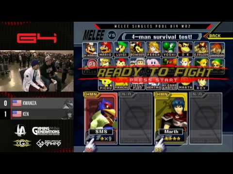 Genesis 4 - Ken (Marth) vs. Kwaniza (Falco) - SSBM Pools