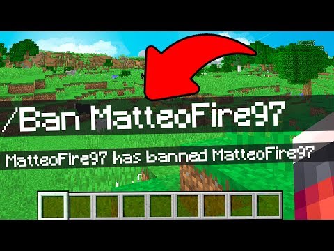 COSA SUCCEDE SE BANNI TE STESSO IN SINGLEPLAYER? - MINECRAFT ITA