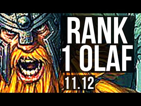 OLAF vs LEE SIN (JUNGLE) | Rank 1 Olaf, Rank 6, 6/1/6, Dominating | JP Challenger | v11.12