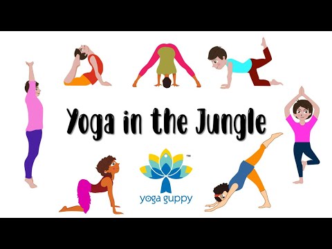 Easy Yoga Poses for Strength and Flexibility | Fun Facts about Jungle Animals | Yoga Guppy
