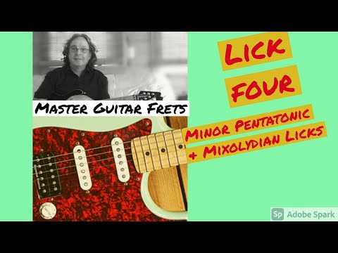 Minor Pentatonic with Mixolydian Scale Series in Am - Lick 4
