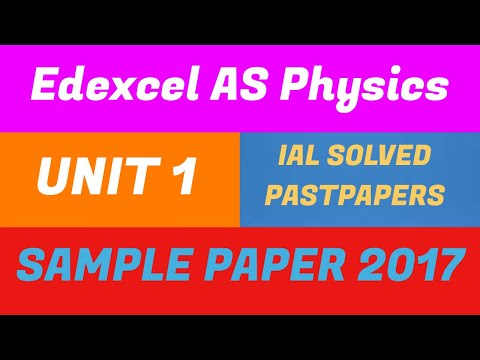 Answers Sample-Paper- Edexcel- IAL-Unit 1-Physics