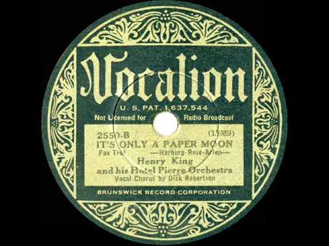 1933 Henry King - It's Only A Paper Moon (Dick Robertson, vocal)