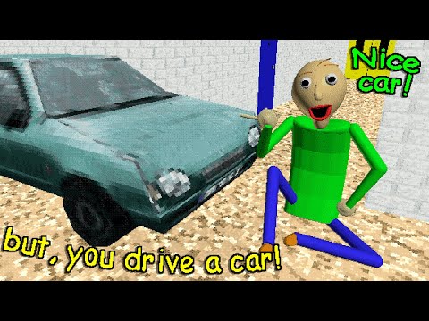 Driving a Car in Baldi's Schoolhouse?? | Baldi's Basics MOD