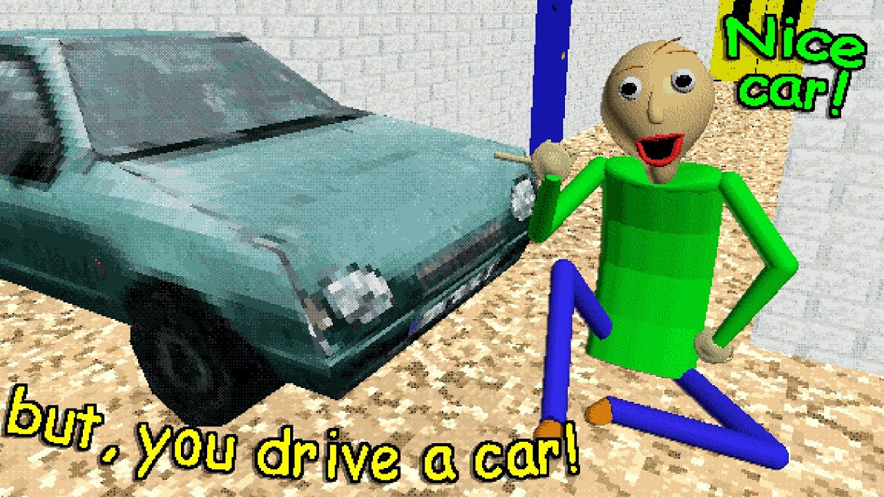 Driving a Car in Baldi's Schoolhouse?? | Baldi's Basics MOD