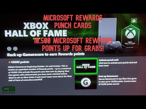 Xbox Hall of Fame Microsoft Rewards Punch Cards - 10,500 Points up for Grabs! Plus Bonus Punch Card!