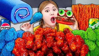 Ăn Gà Sốt Cay Phô Mai và Mì Đen Jjajang Hàn Quốc | Ngon Ngất Ngây! MUKBANG HIU