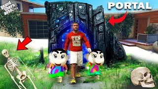GTA 5 Franklin Going To Horror World Through Portal With Shinchan Pinchan in GTA 5 Mp4 3GP & Mp3