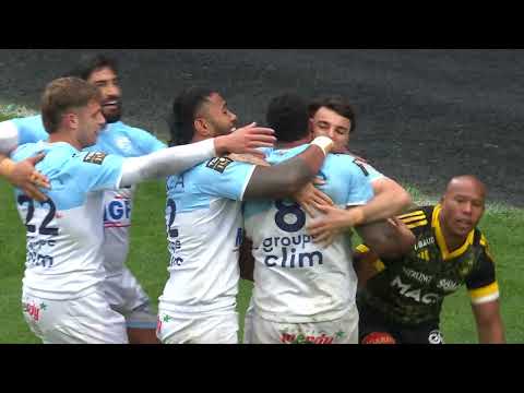 TOP 14 - Essai de Giovanni HABEL-KUFFNER (AB) - Stade Rochelais - Aviron Bayonnais
