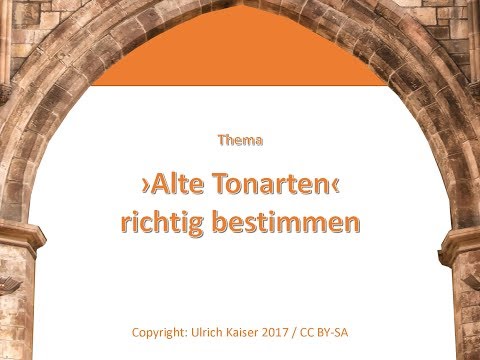 Alte Tonarten richtig bestimmen