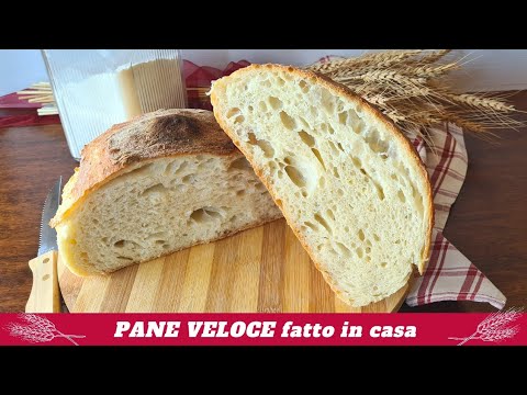 PANE VELOCE fatto in casa. Pane furbo. Pane comodo. Pane alta idratazione.