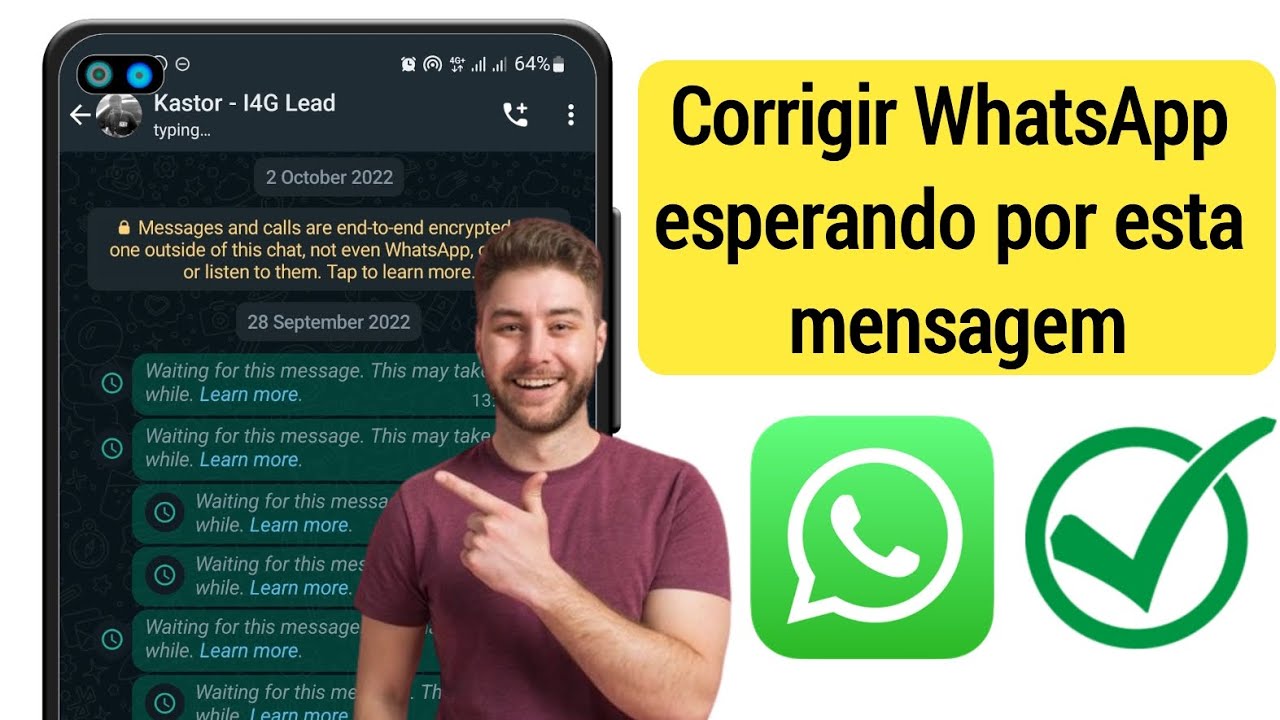 Como corrigir o erro de espera por esta mensagem no WhatsApp. Isso pode demorar um pouco (2025)
