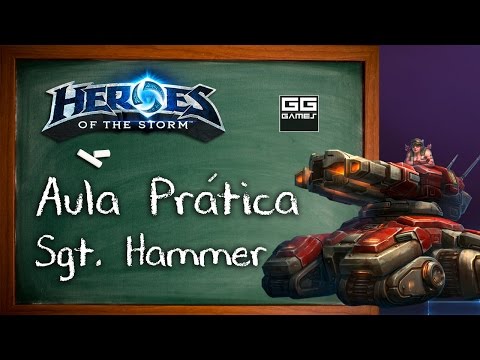 Aula prática de Heroes of the Storm - Sgt Hammer Marreta, achando a posição para destruir no fim do