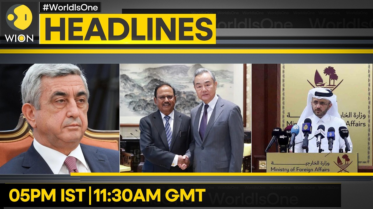 Ex-Armenia Prez Held In Graft Case | Doval-Wang Yi Holds Crucial Talks | WION Headlines