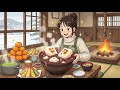 First Winter Snow Red Bean Soup Cooking In Japan Ghibli Style ASMR ️