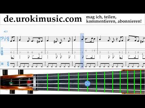 Cellounterricht Greensleeves Noten Lernen Teil#2 um-b995