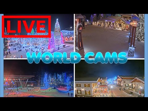 🌎 LIVE Christmas 2025 Holiday World Cams 24/7 | Relaxing Music 🎄