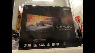 Video thumbnail for Acer XFA240 bmjdpr 24in LCD Gaming Monitor UNBOXING! by Corrojin