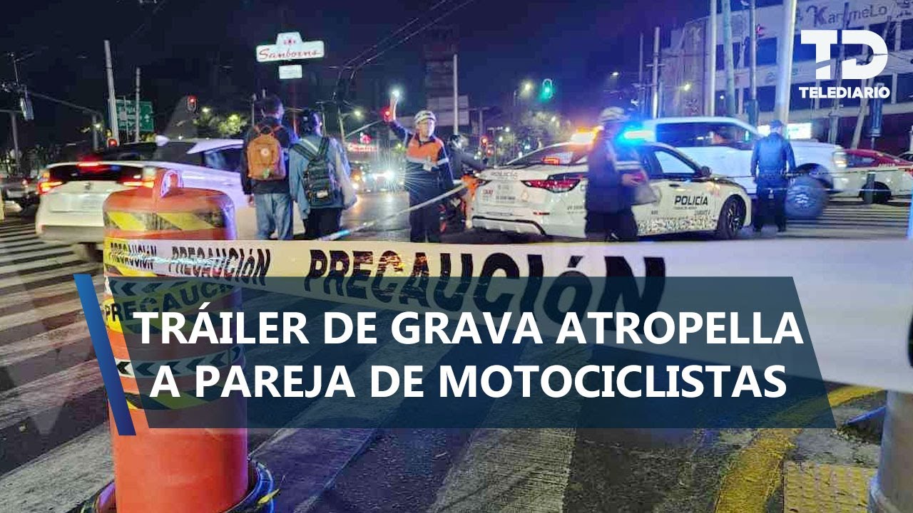 Tráiler arrolla a pareja de motociclistas en División del Norte, Coyoacán; reportan un muerto