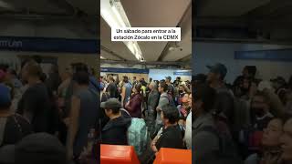 Así se pone para entrar al metro Zócalo de la CDMX los fines de semana! #zocalo #cdmx #metro