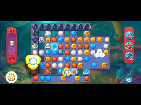 Fishdom Atlantis Cup Hard Level 204 Snowy Celebration Completed