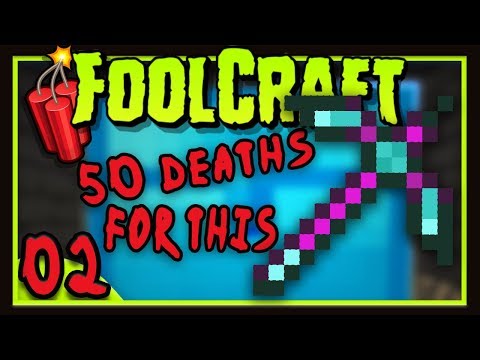 Foolcraft 3: The Ultimate Mega Loot Pickaxe!  (Minecraft Modded Survival Ep 2)